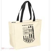 Disc Golf Rescue Squad Never Lose a Disc Black Tote Bag thumb 2