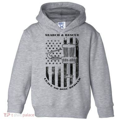 Disc Golf Rescue Squad Never Lose a Disc Black Toddler Hoodie