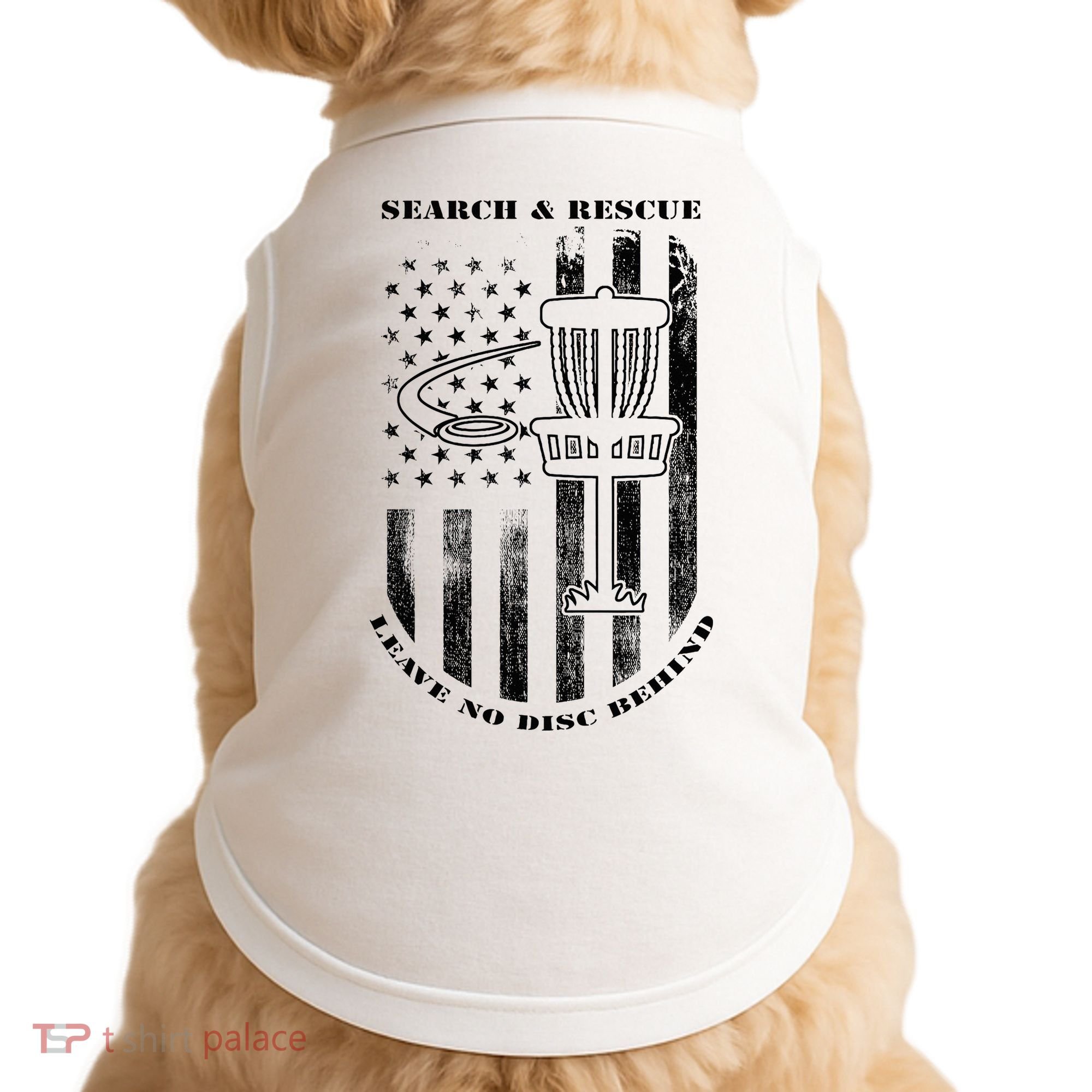 Disc Golf Rescue Squad Never Lose a Disc Black Doggie Tank
