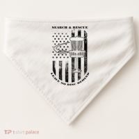 Disc Golf Rescue Squad Never Lose a Disc Black USA-Made Doggie Bandana thumb 0