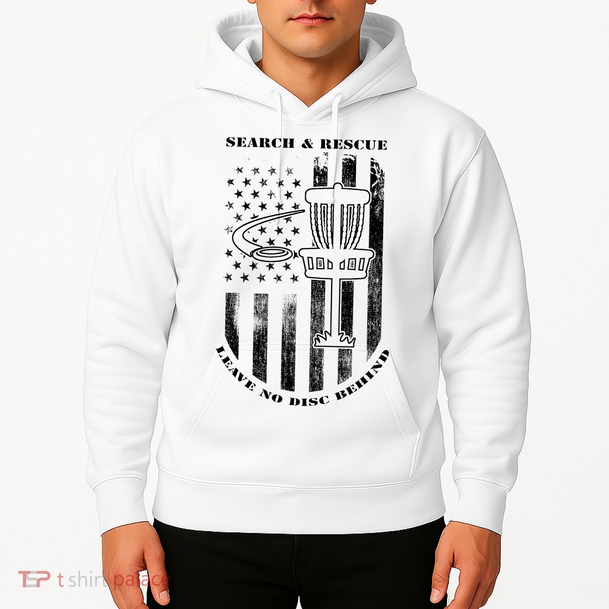 Disc Golf Rescue Squad Never Lose a Disc Black Hoodie