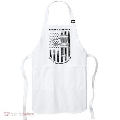 Disc Golf Rescue Squad Never Lose a Disc Black Apron
