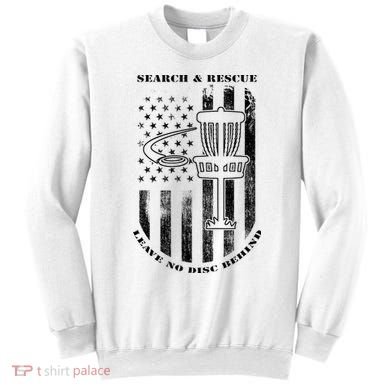Disc Golf Rescue Squad Never Lose a Disc Black Sweatshirt