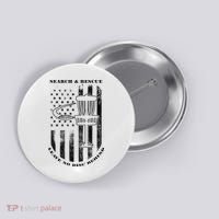 Disc Golf Rescue Squad Never Lose a Disc Black Button thumb 0