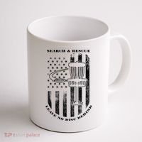 Disc Golf Rescue Squad Never Lose a Disc Black Coffee Mug thumb 1