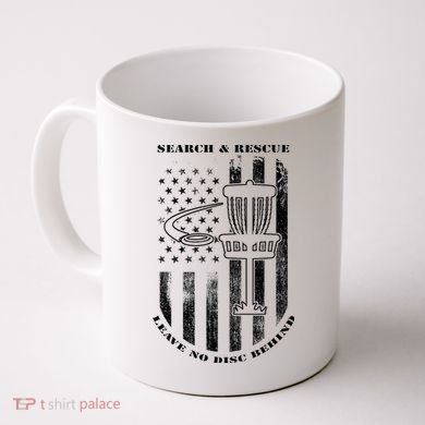 Disc Golf Rescue Squad Never Lose a Disc Black Coffee Mug