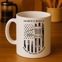 Disc Golf Rescue Squad Never Lose a Disc Black Coffee Mug thumb 4