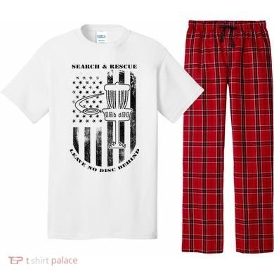 Disc Golf Rescue Squad Never Lose a Disc Black Pajama Set