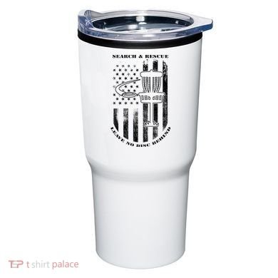 Disc Golf Rescue Squad Never Lose a Disc Black Tumbler