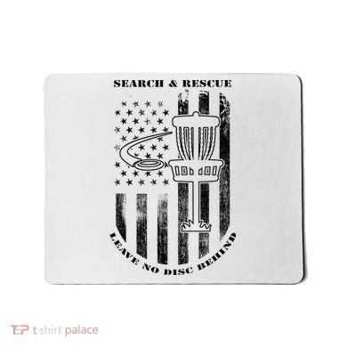 Disc Golf Rescue Squad Never Lose a Disc Black Mousepad