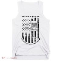 Disc Golf Rescue Squad Never Lose a Disc Black Tank Top thumb 0