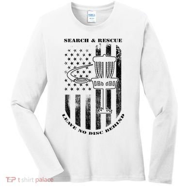 Disc Golf Rescue Squad Never Lose a Disc Black Women's Long Sleeve Shirt