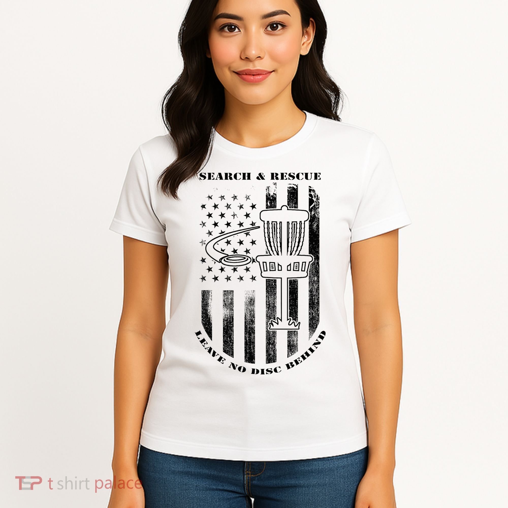 Disc Golf Rescue Squad Never Lose a Disc Black Women's T-Shirt