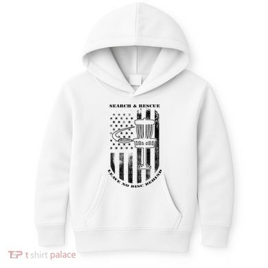 Disc Golf Rescue Squad Never Lose a Disc Black Kids Hoodie