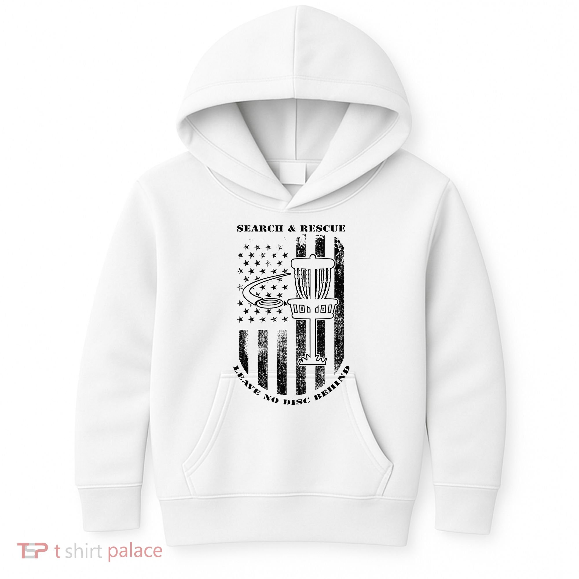 Disc Golf Rescue Squad Never Lose a Disc Black Kids Hoodie
