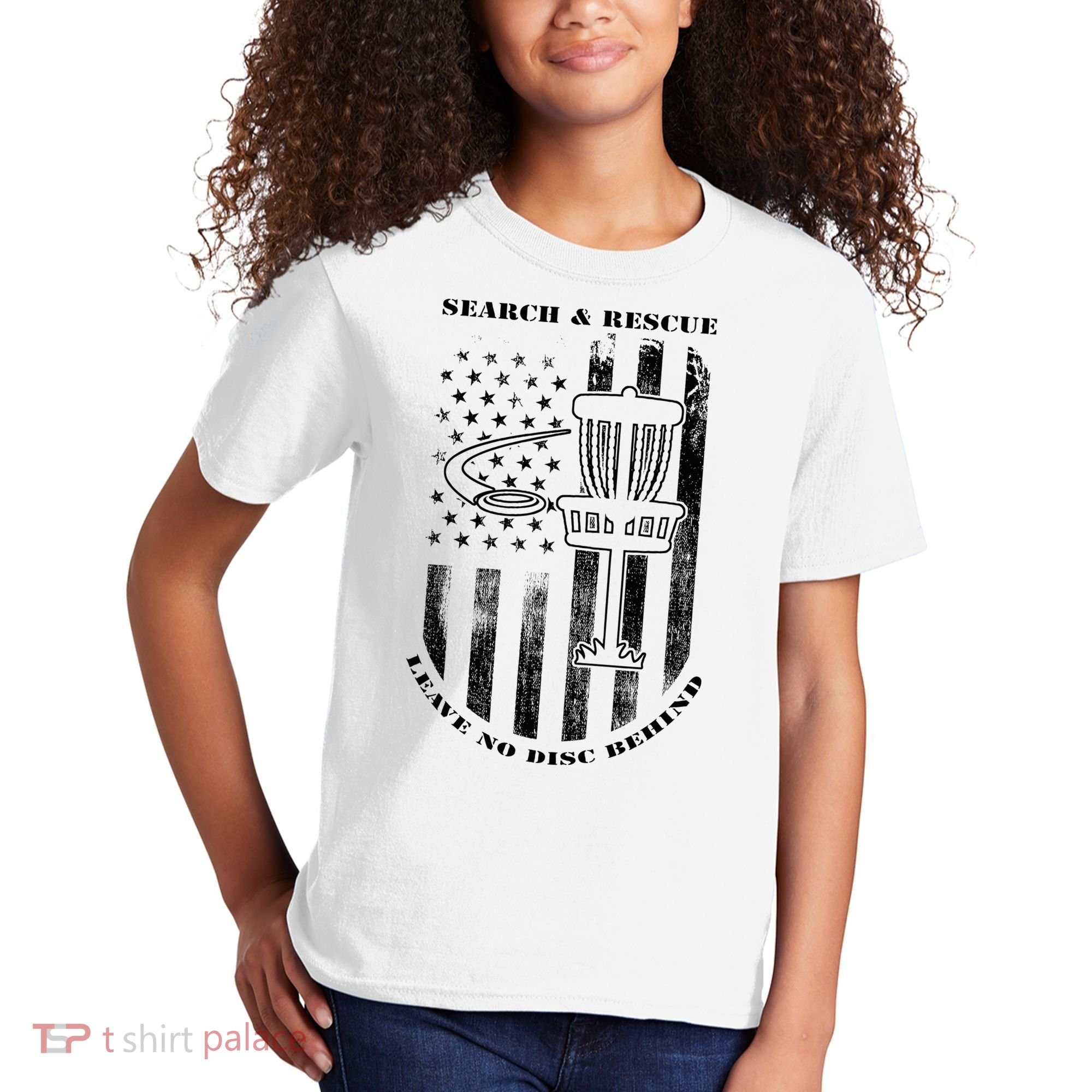 Disc Golf Rescue Squad Never Lose a Disc Black Kids T-Shirt