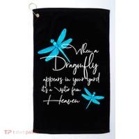 Dragonfly Gift Spiritual Faith Dragonflies Golf Towel thumb 0