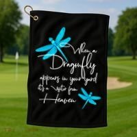 Dragonfly Gift Spiritual Faith Dragonflies Golf Towel thumb 1