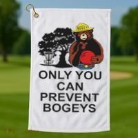 Disc Golf S Only You Can Prevent Bogeys Disc Golf . Golf Towel thumb 1