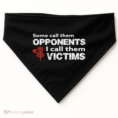 Disc Golf Some Call Them Opponents Funny Saying USA-Made Doggie Bandana