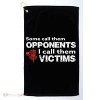 Disc Golf Some Call Them Opponents Funny Saying Golf Towel thumb 0