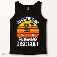 Disc Golf Shirt I'd Rather Be Playing Disc Golf Tank Top thumb 2
