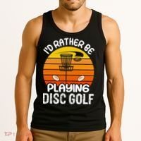 Disc Golf Shirt I'd Rather Be Playing Disc Golf Tank Top thumb 3