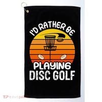 Disc Golf Shirt I'd Rather Be Playing Disc Golf Golf Towel thumb 0