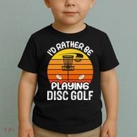 Disc Golf Shirt I'd Rather Be Playing Disc Golf Toddler T-Shirt thumb 2