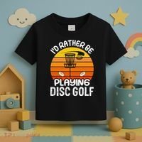 Disc Golf Shirt I'd Rather Be Playing Disc Golf Toddler T-Shirt thumb 3