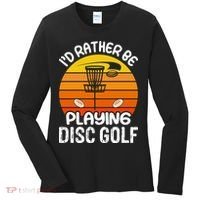 Disc Golf Shirt I'd Rather Be Playing Disc Golf Women's Long Sleeve Shirt thumb 0