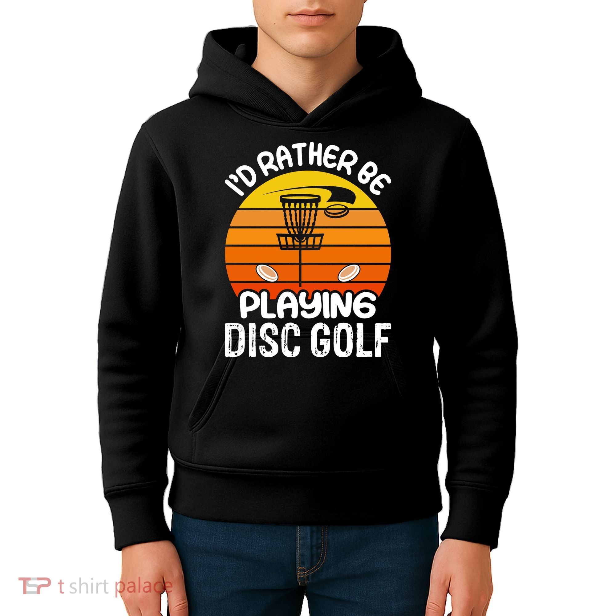 Disc Golf Shirt I'd Rather Be Playing Disc Golf Kids Hoodie