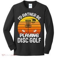Disc Golf Shirt I'd Rather Be Playing Disc Golf Kids Long Sleeve Shirt thumb 0