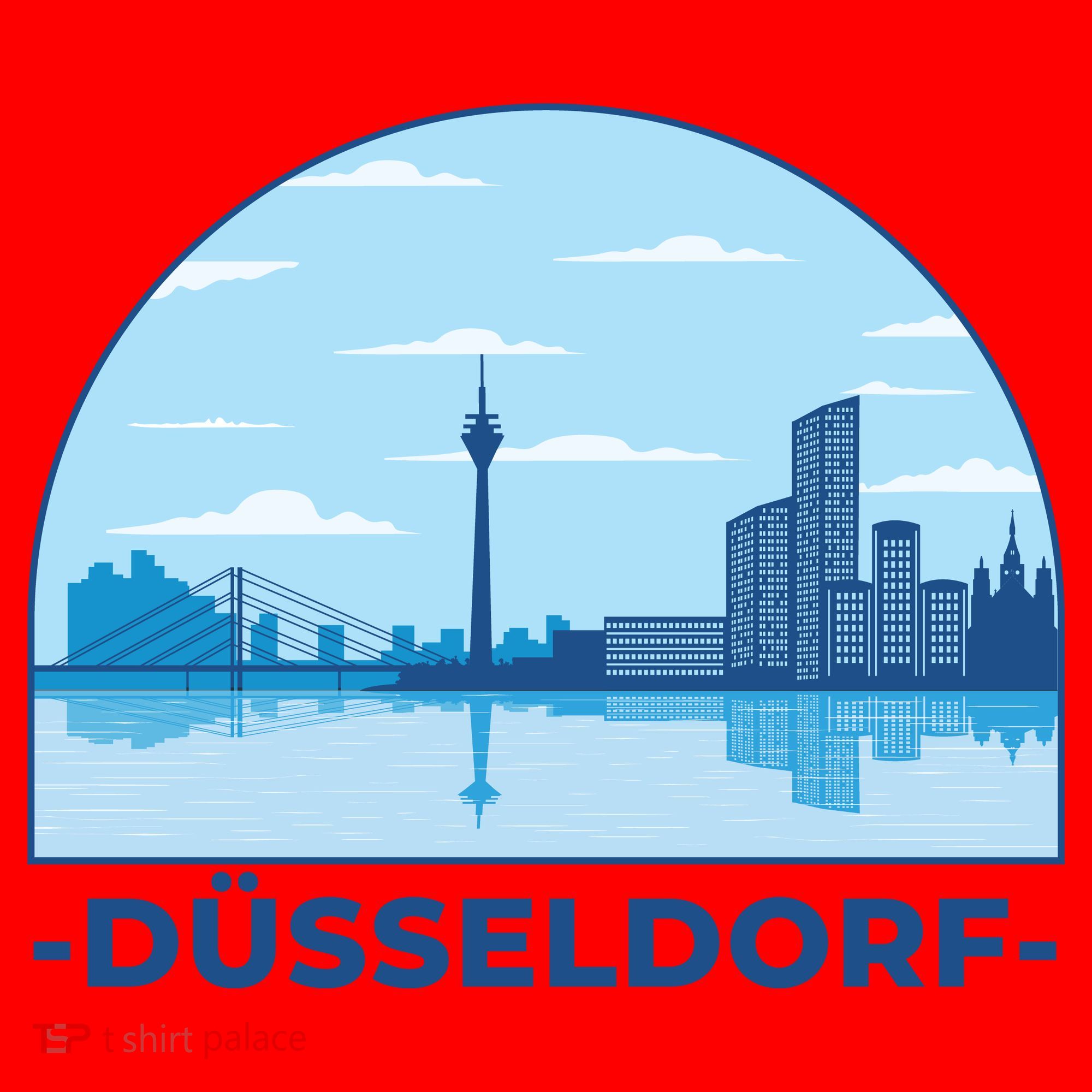 Dusseldorf Germany Skyline Santa Hat