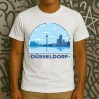 Dusseldorf Germany Skyline T-Shirt thumb 3