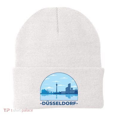Dusseldorf Germany Skyline Beanie