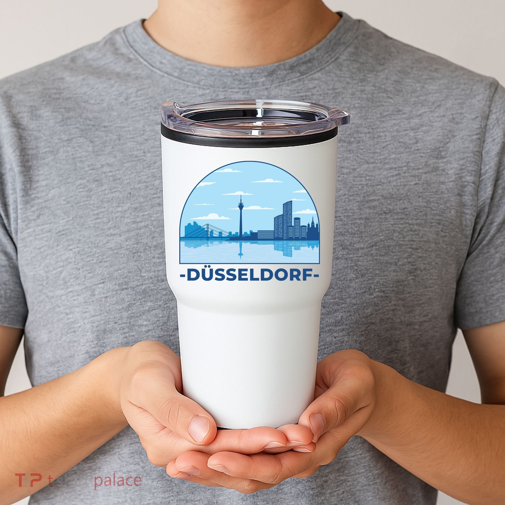 Dusseldorf Germany Skyline Tumbler