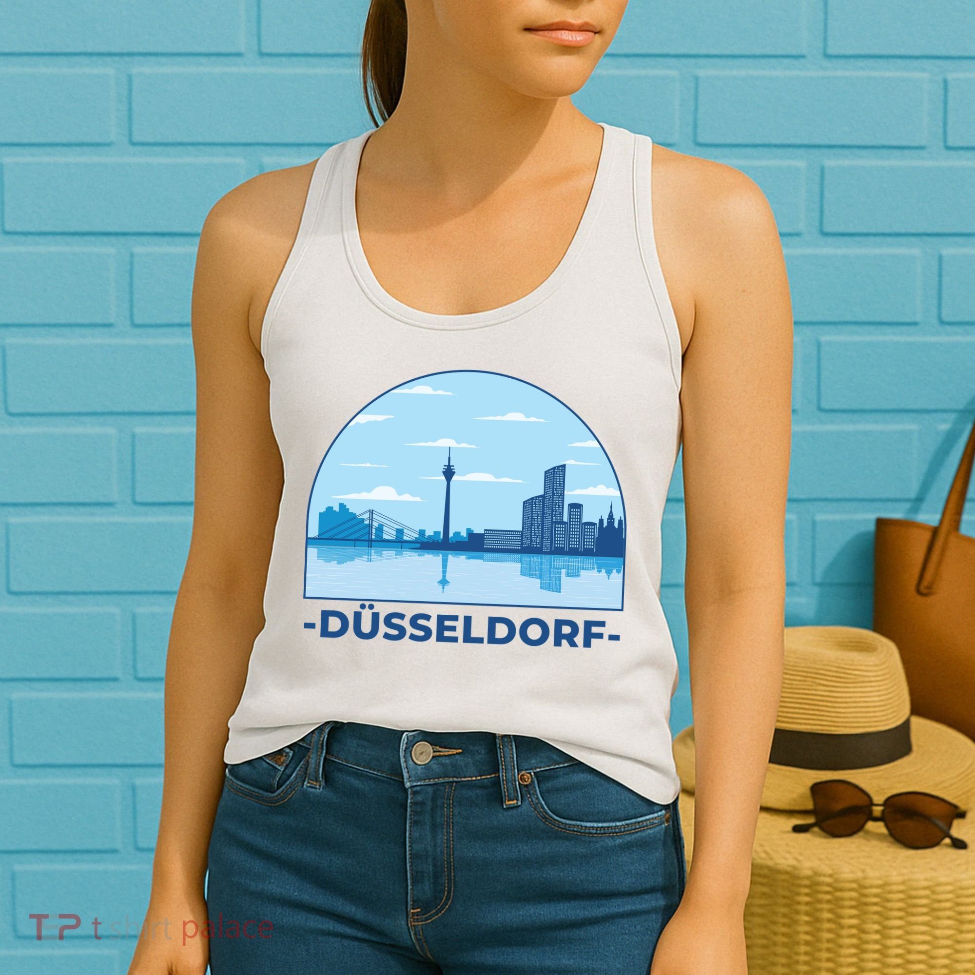Dusseldorf Germany Skyline Women's Tank Top