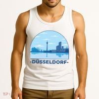 Dusseldorf Germany Skyline Tank Top thumb 3
