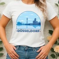Dusseldorf Germany Skyline Women's T-Shirt thumb 2