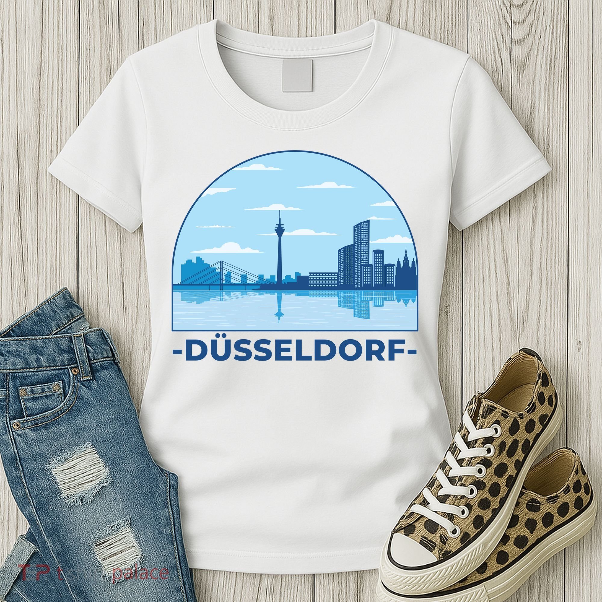 Dusseldorf Germany Skyline Women's T-Shirt
