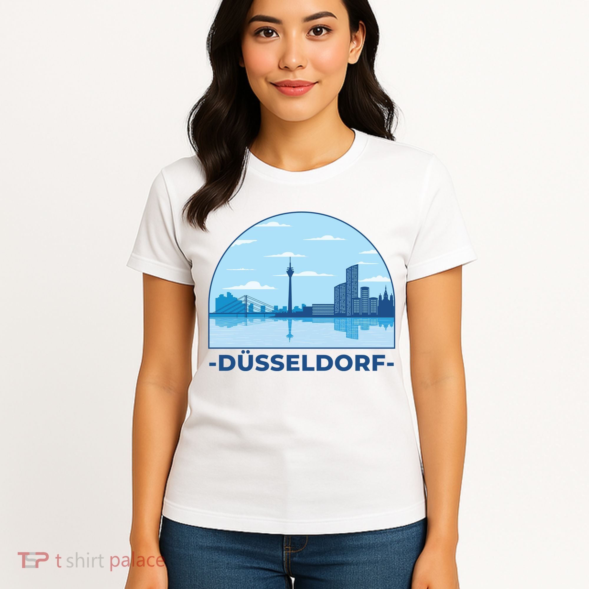 Dusseldorf Germany Skyline Women's T-Shirt