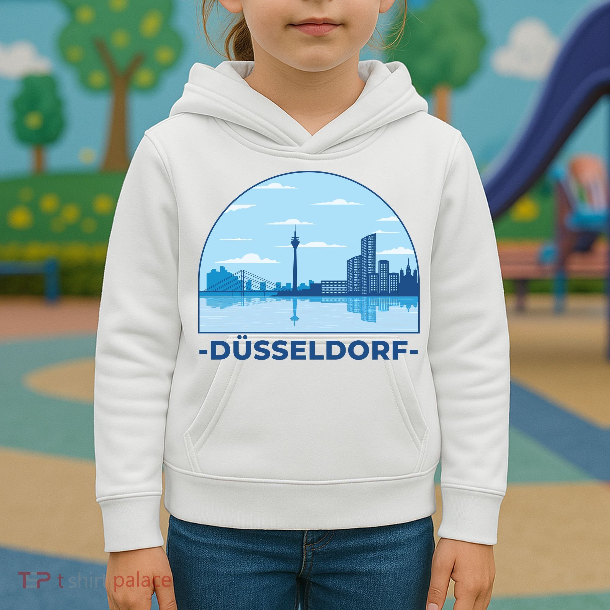 Dusseldorf Germany Skyline Kids Hoodie