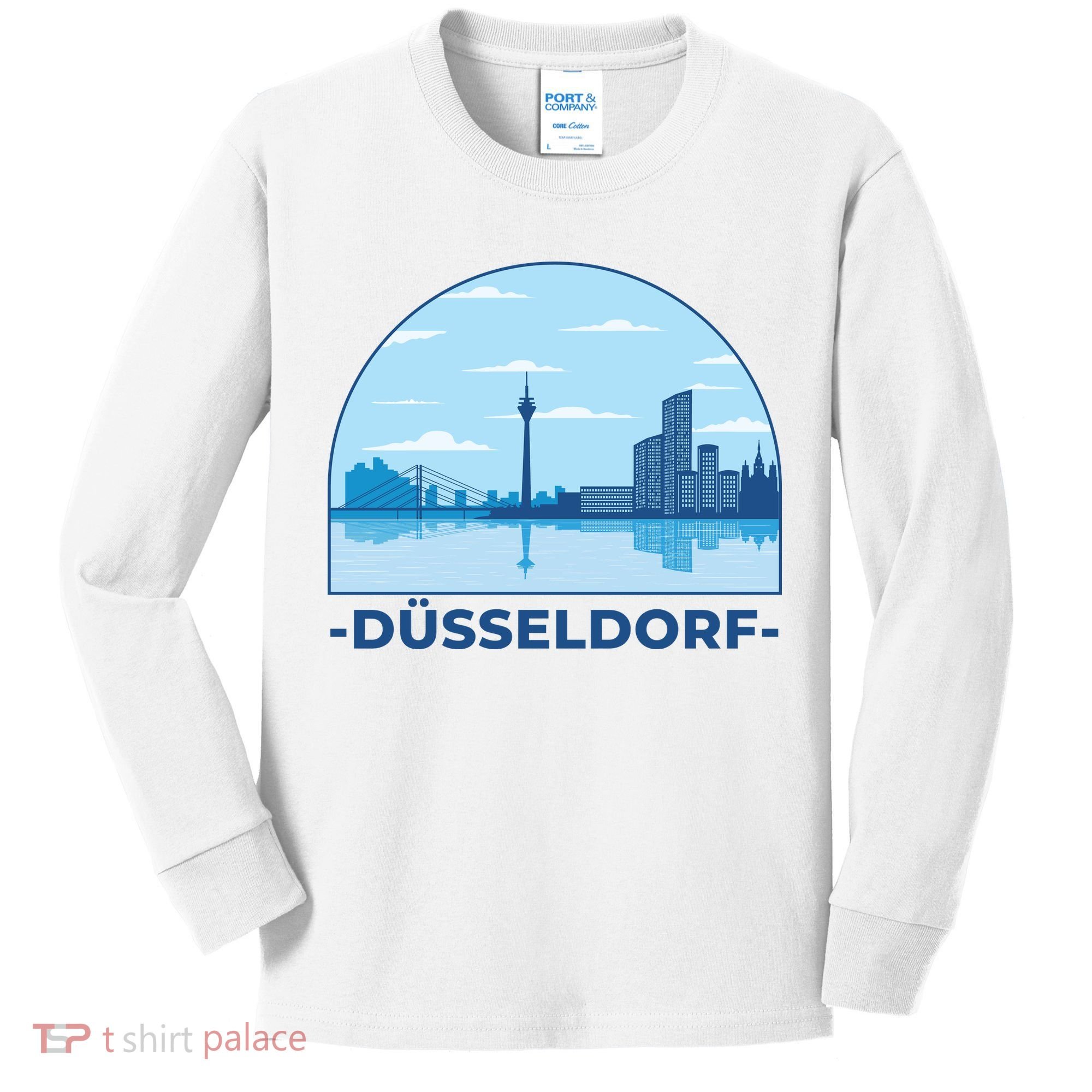 Dusseldorf Germany Skyline Kids Long Sleeve Shirt