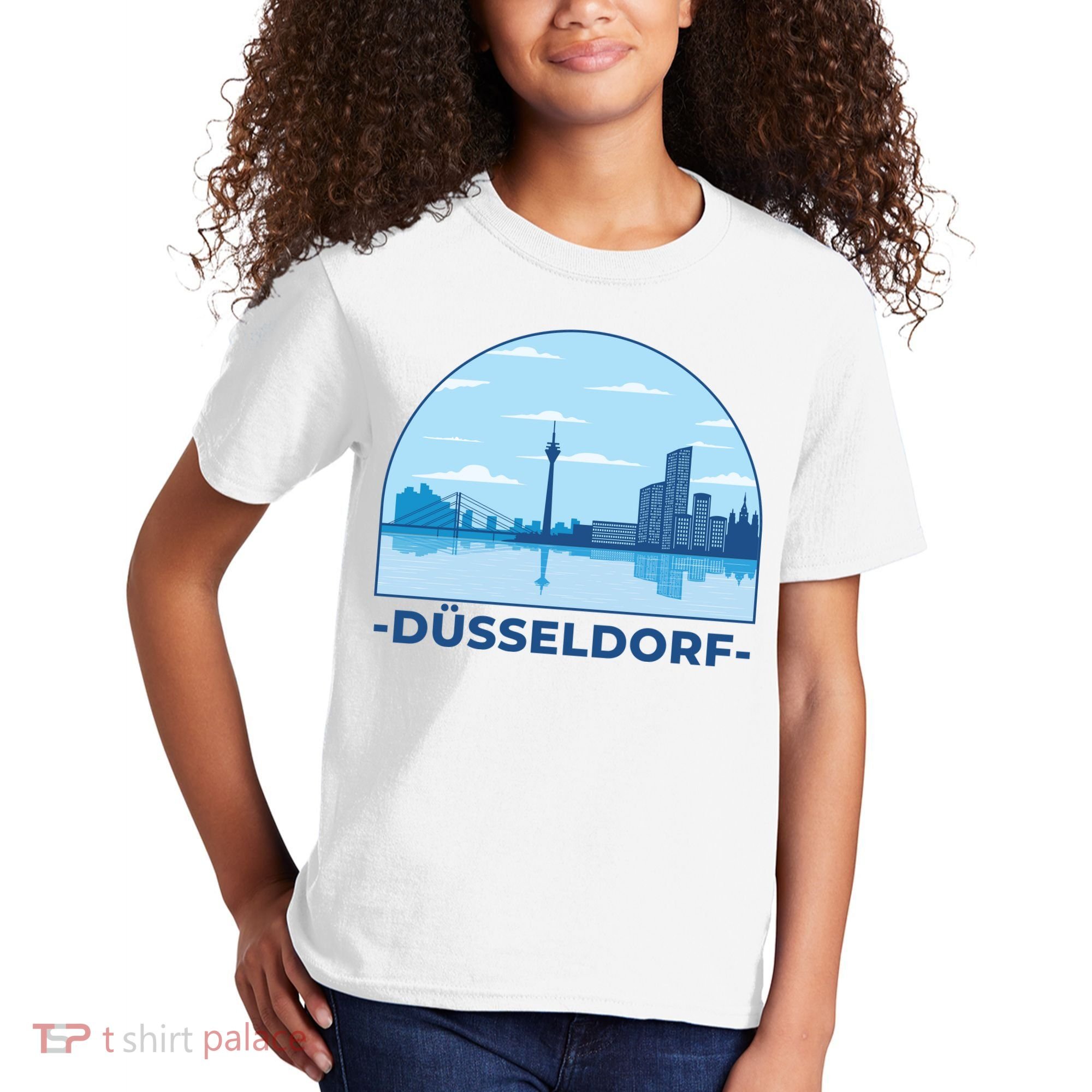 Dusseldorf Germany Skyline Kids T-Shirt