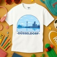 Dusseldorf Germany Skyline Kids T-Shirt thumb 3