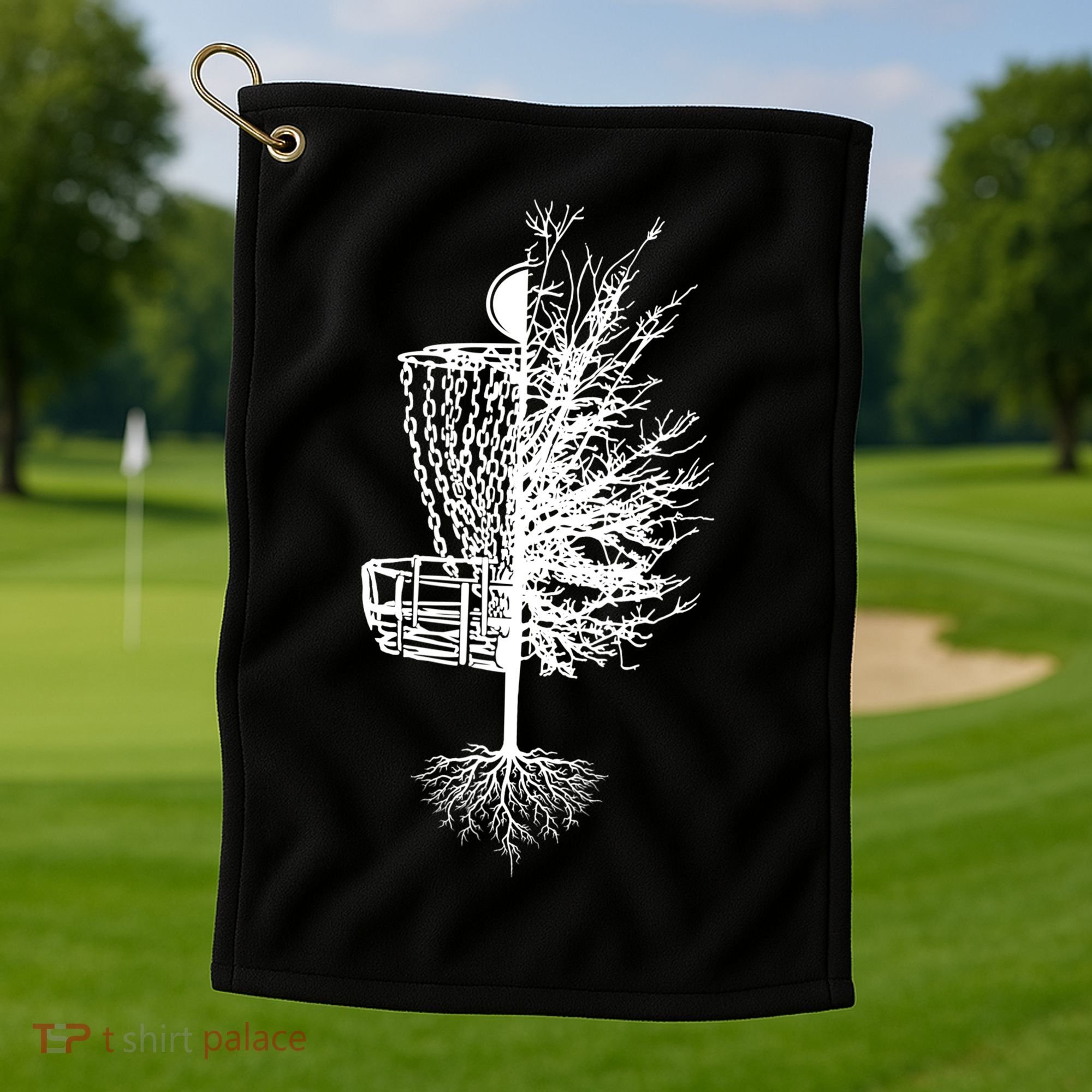 Disc Golf Shirt Basket Tree Frisbee Golf TShirt Golf Towel