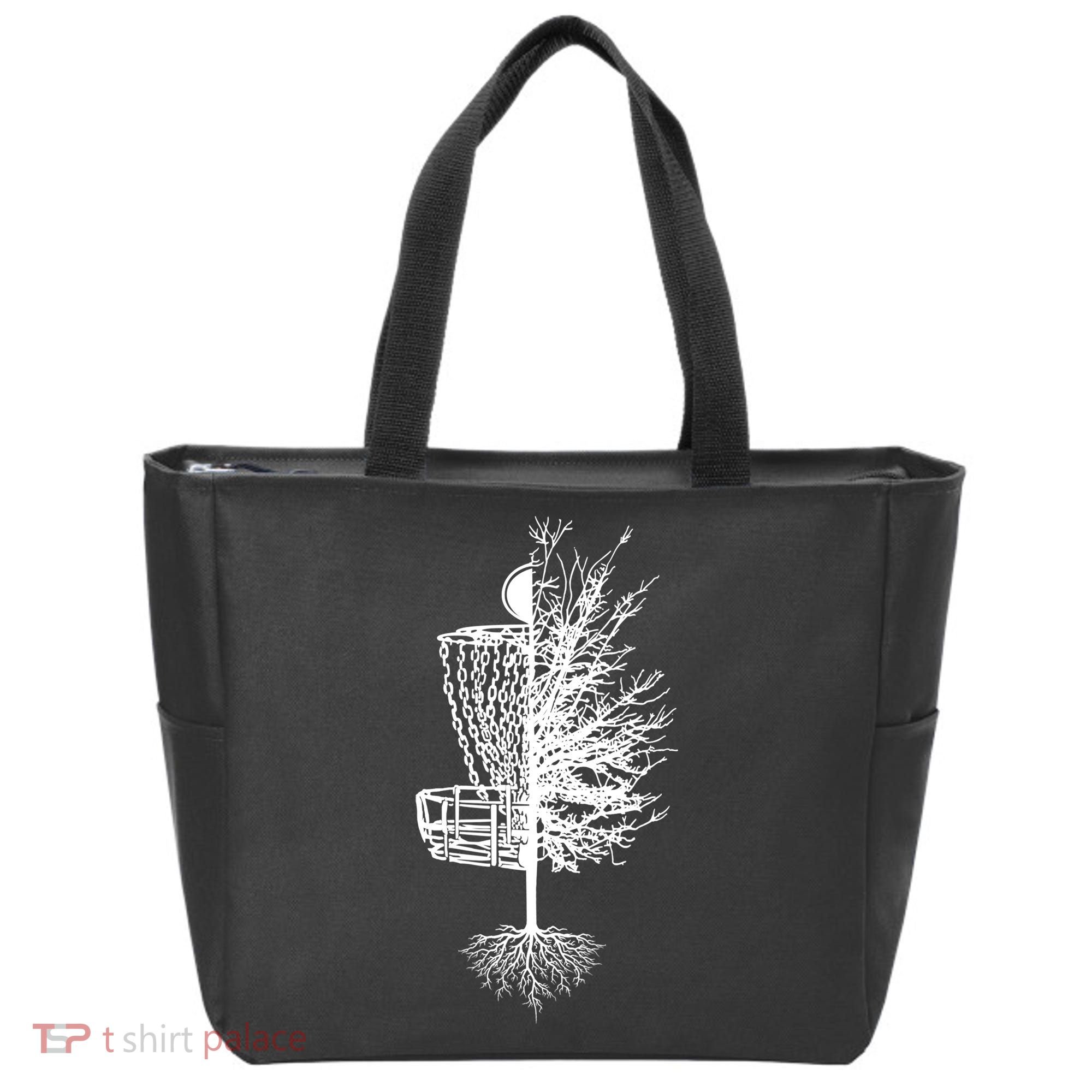 Disc Golf Shirt Basket Tree Frisbee Golf TShirt Tote Bag