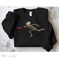 Disc Golfing Skeleton Halloween Disc Golf Halloween Sweatshirt thumb 2