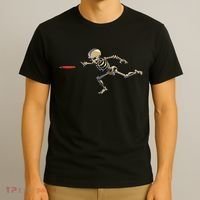 Disc Golfing Skeleton Halloween Disc Golf Halloween T-Shirt thumb 3